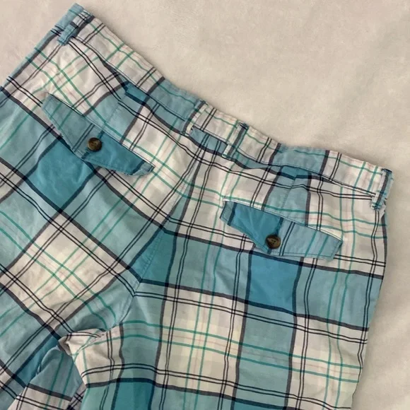 Sky blue and white plaid Merona shorts - Picture 12 of 17